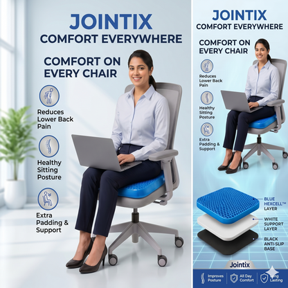 Extra Large Chair Cushion Seat Pad Breathable Honeycomb Design Car Gel Seat Cushions for Office