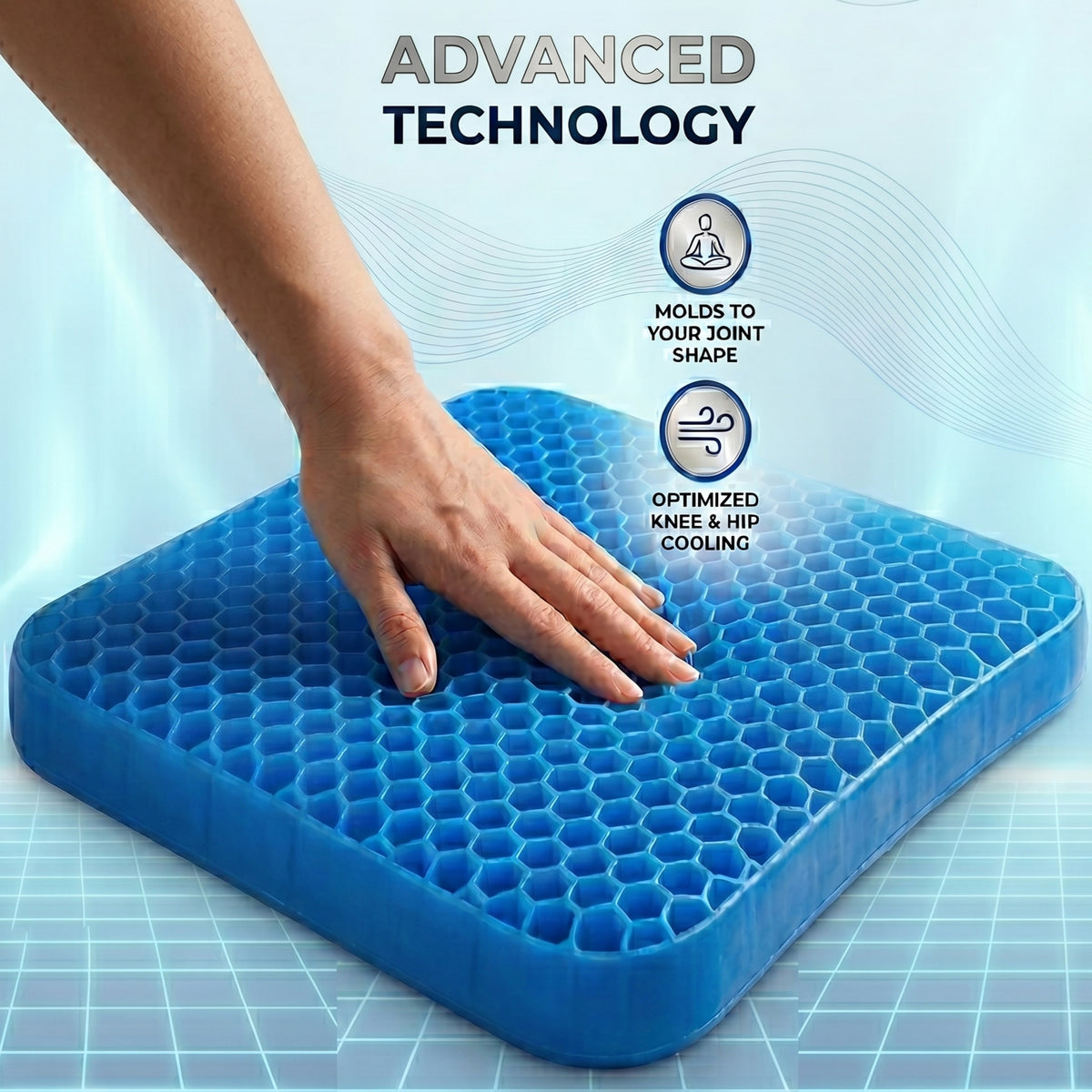 Extra Large Chair Cushion Seat Pad Breathable Honeycomb Design Car Gel Seat Cushions for Office